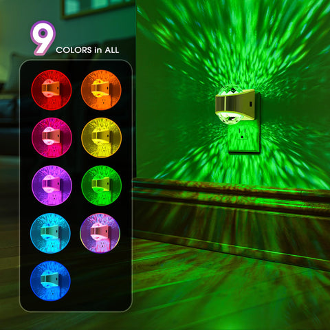 Briignite gold night light projector for kids room adds magical ceiling scenes.