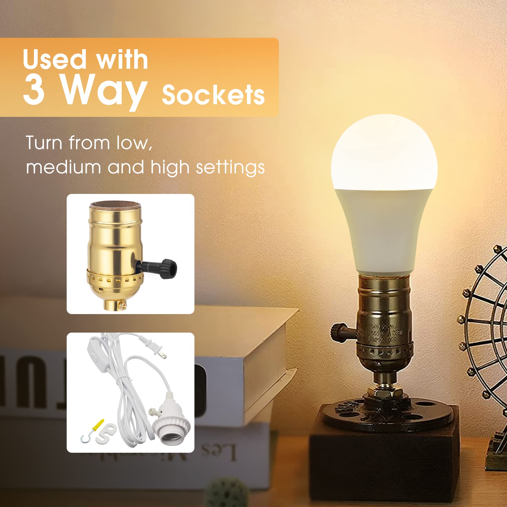 Briignite 3‑Way bulb switches on instantly for immediate illumination.
