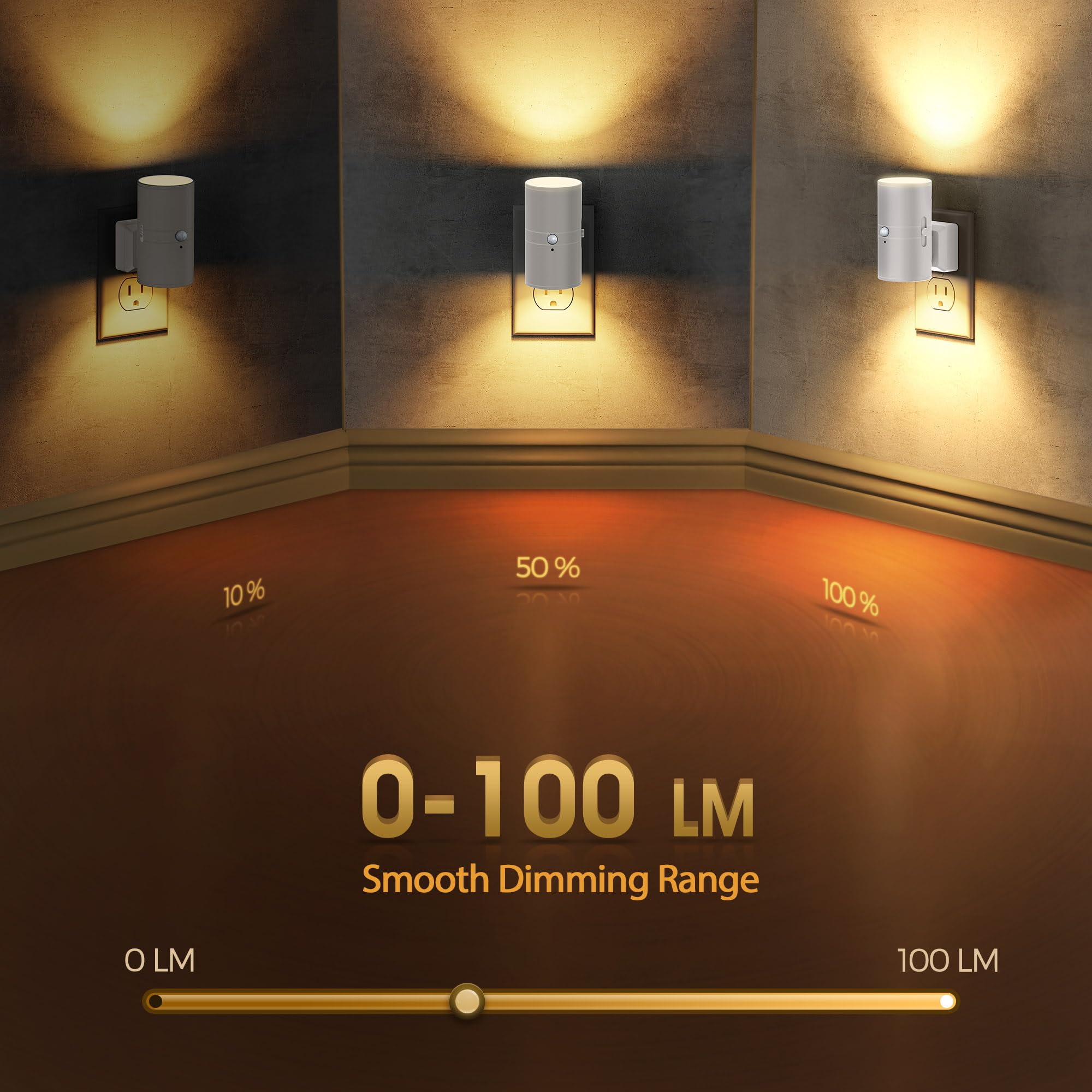 Briignite hallway night light guides steps with motion activation.