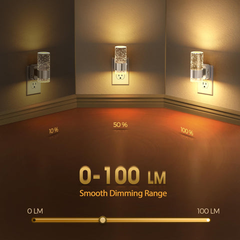 Briignite Night Light bubble design showing internal optics and glow.