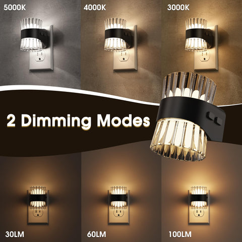 Briignite Night Light displaying 3000K, 4000K, and 5000K color options.