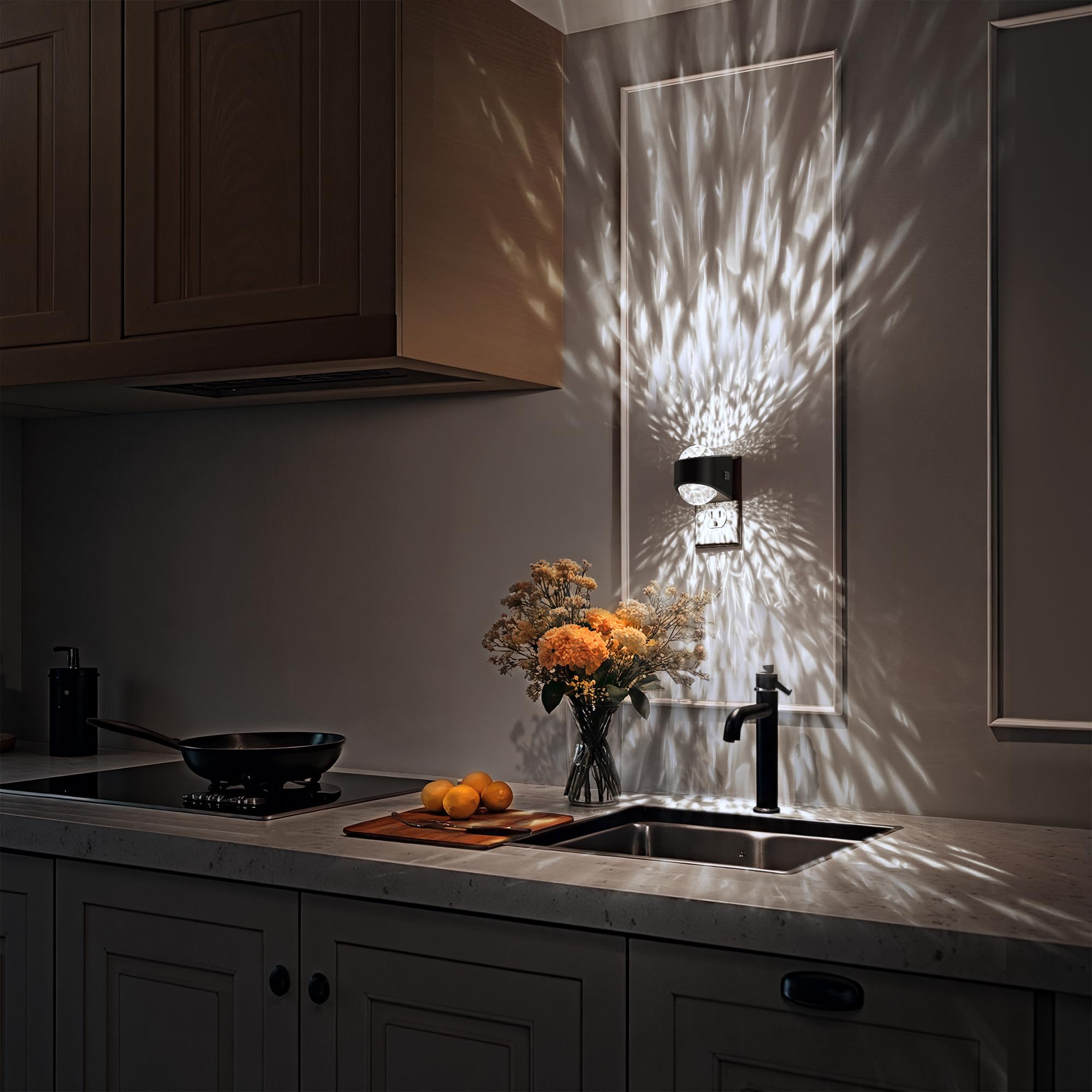 Briignite dusk-to-dawn sensor night light saves energy in hallways.