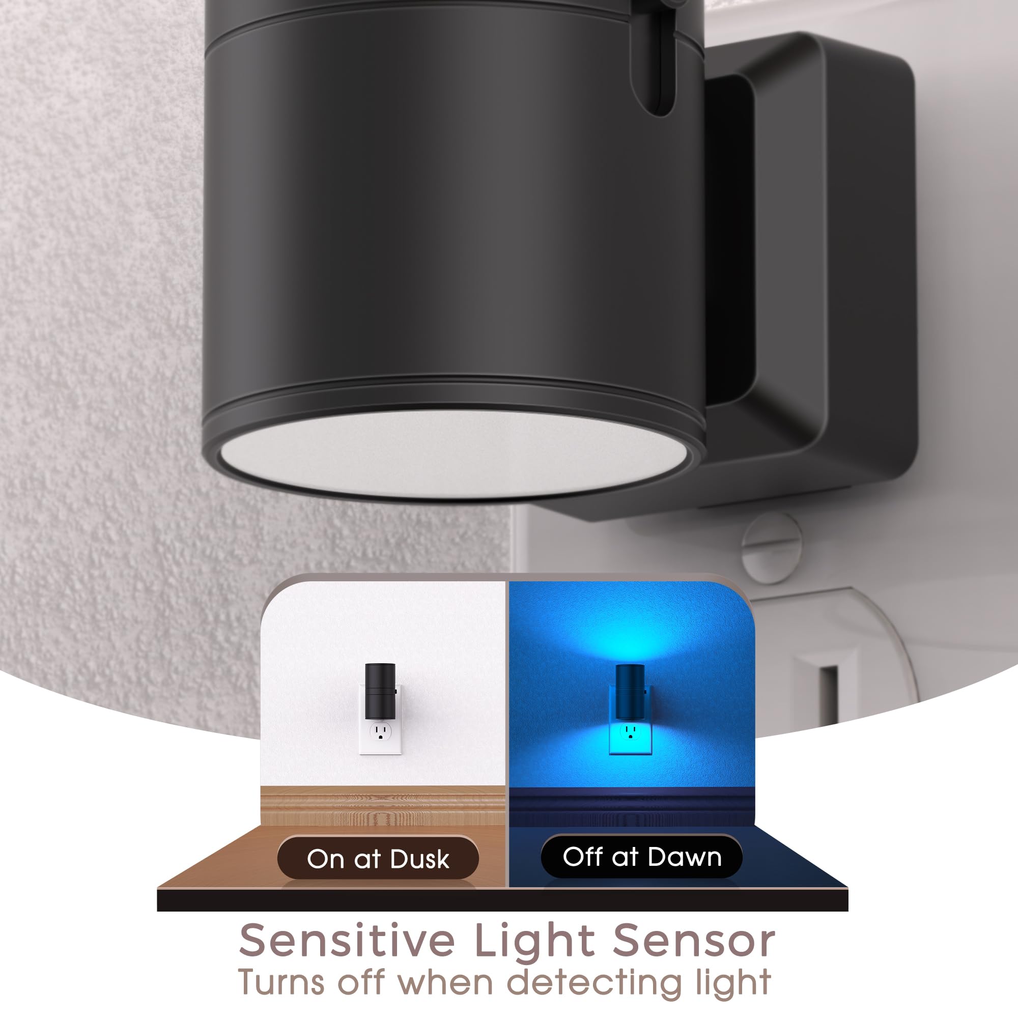 Briignite auto dusk-to-dawn sensor keeps lights ready when ambient light fades.