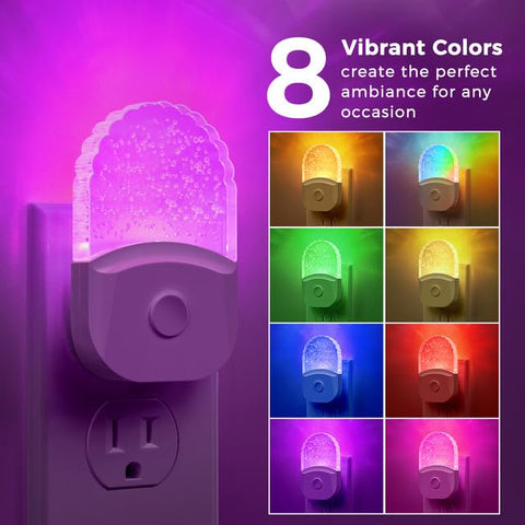 Briignite night light with memory function recalls last color for quick setup