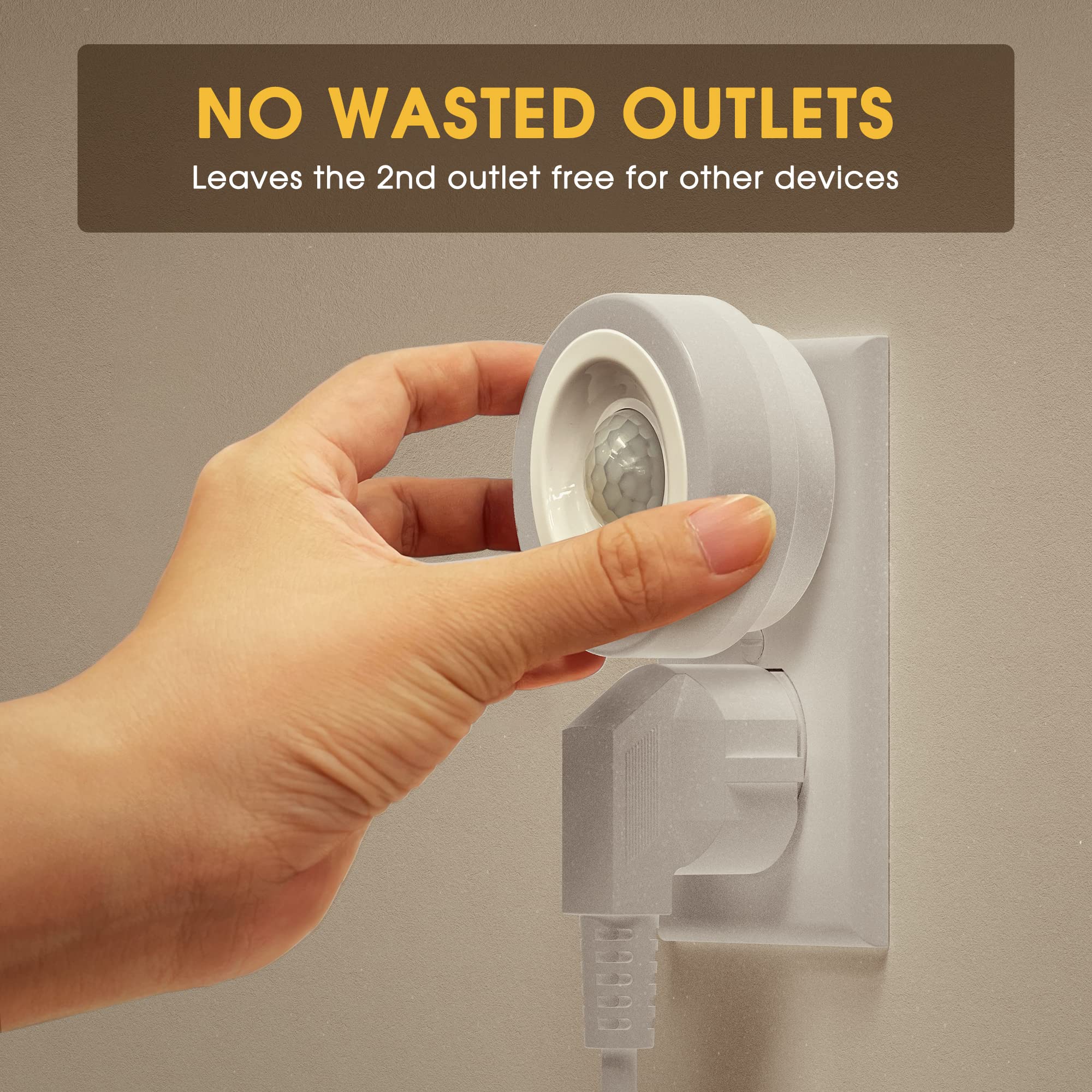 Briignite night light mounted near the bathroom sink for safe entry