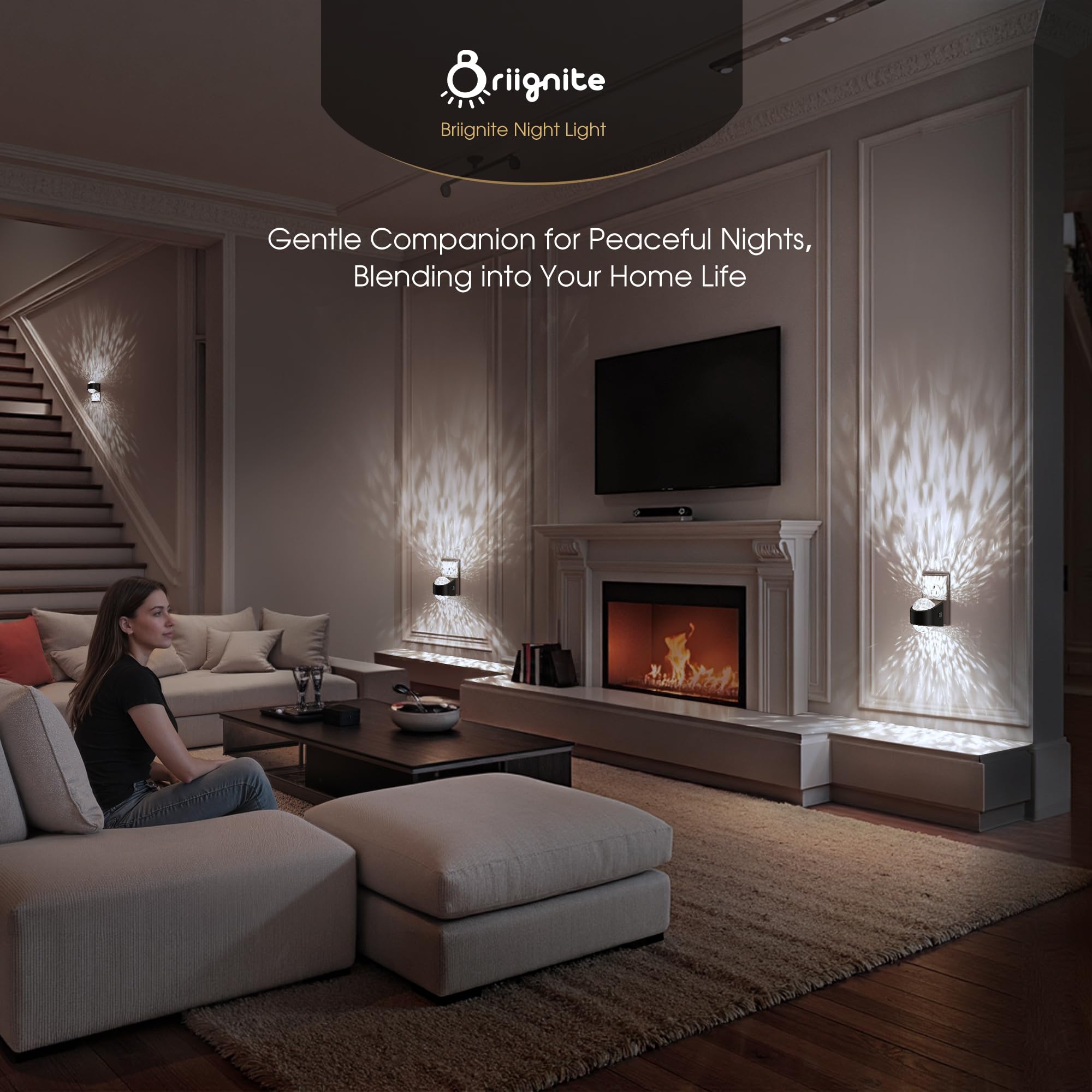 Briignite night light decor accessory enhancing home decor during holidays.