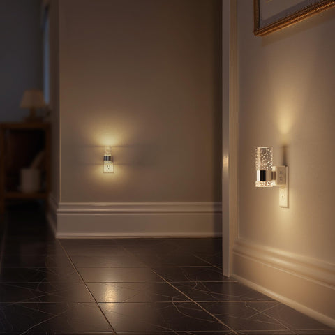 Briignite Night Light anchored by a secure three-prong plug base.