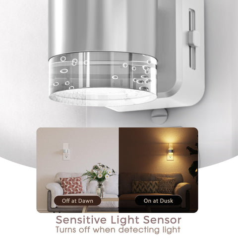 Briignite Night Light bubble design adds multidimensional radiance to bathrooms.