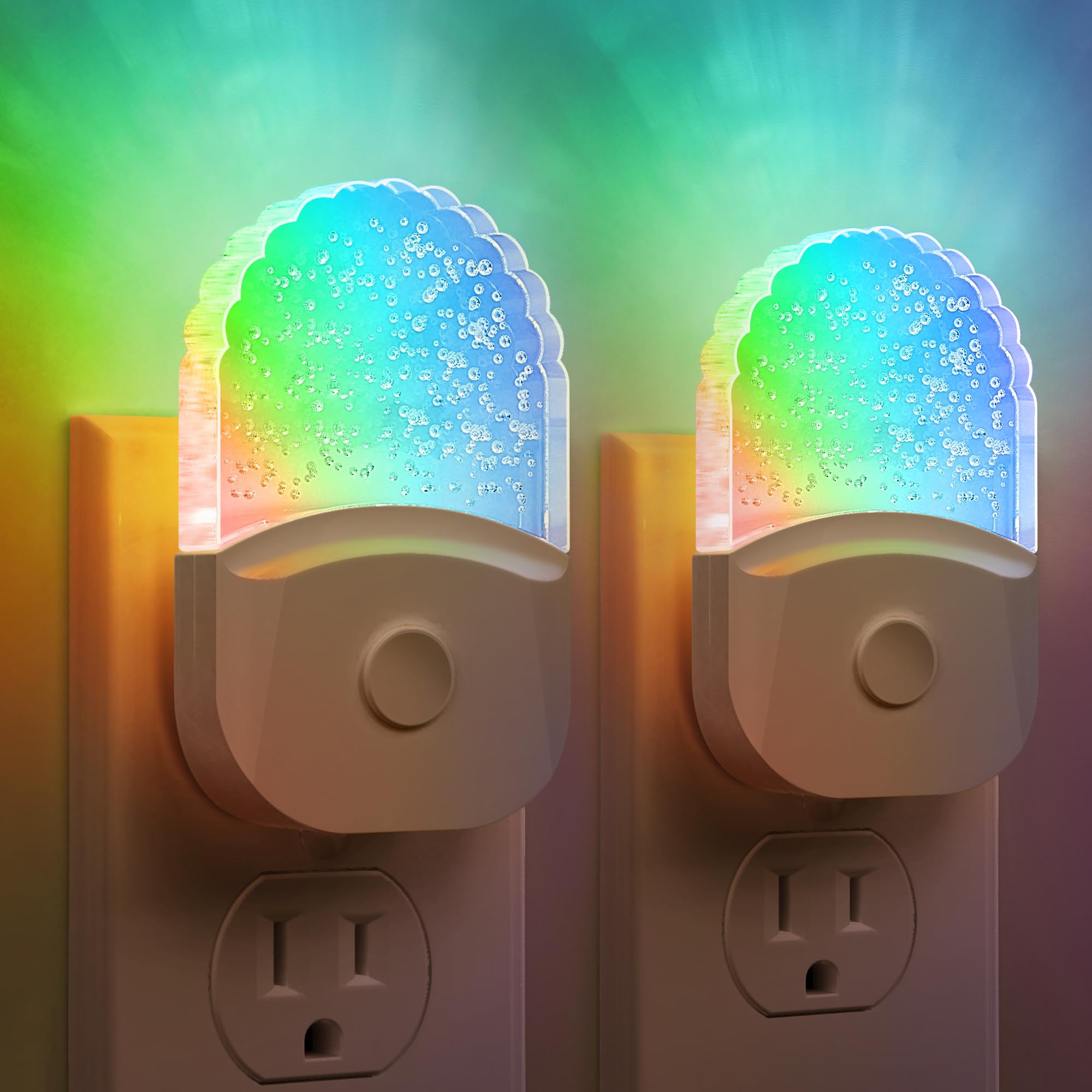 Briignite two-pack color-changing night light for kid-friendly bedtime ambiance