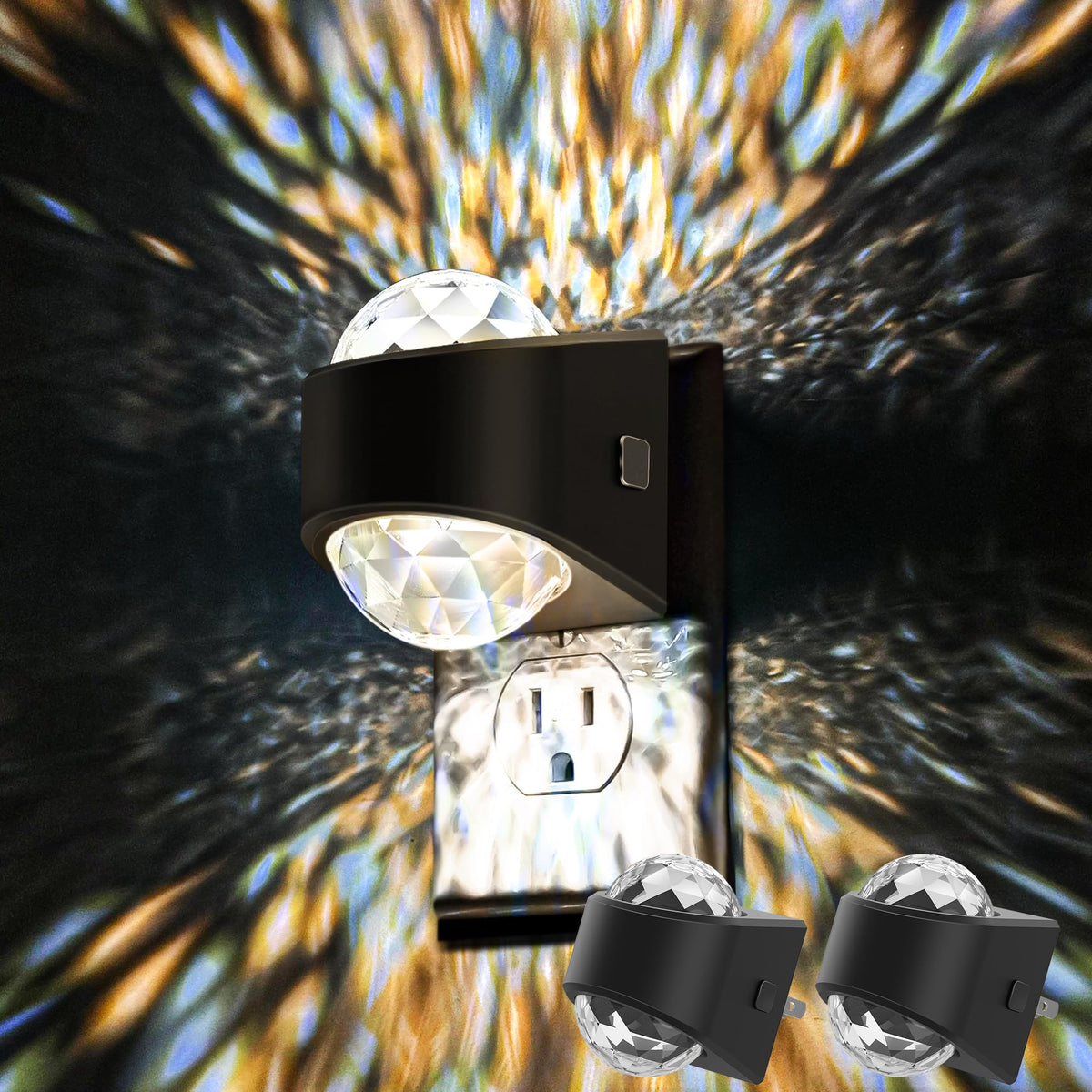 Briignite night light wall plug provides gentle hallway illumination for safe nighttime trips.