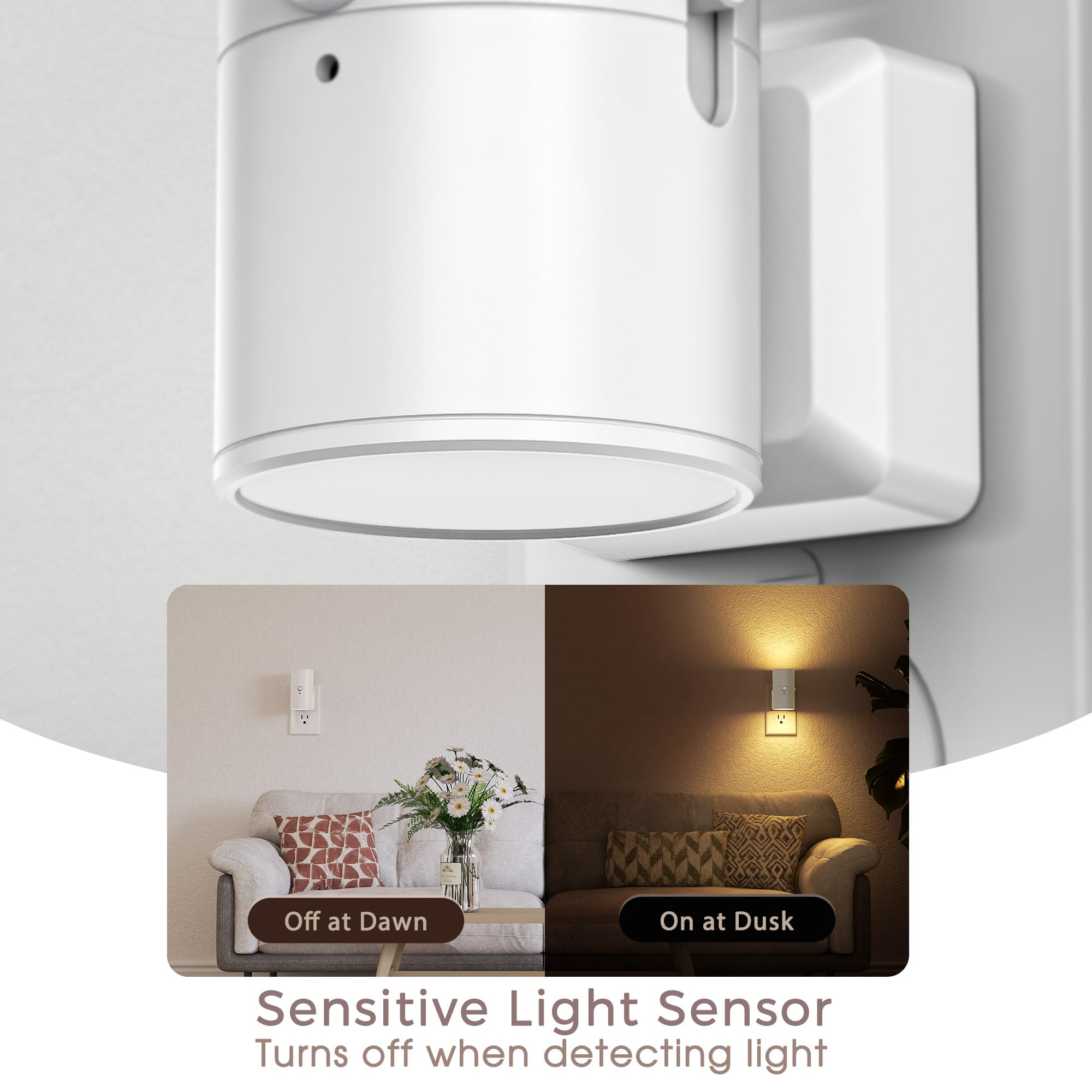 Briignite dimmable plug-in night light lets you adjust brightness easily.
