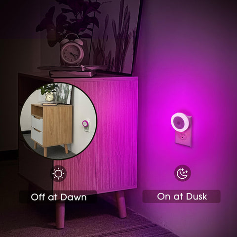 Briignite sensor-equipped night light auto-illuminates at dusk with adaptive brightness.