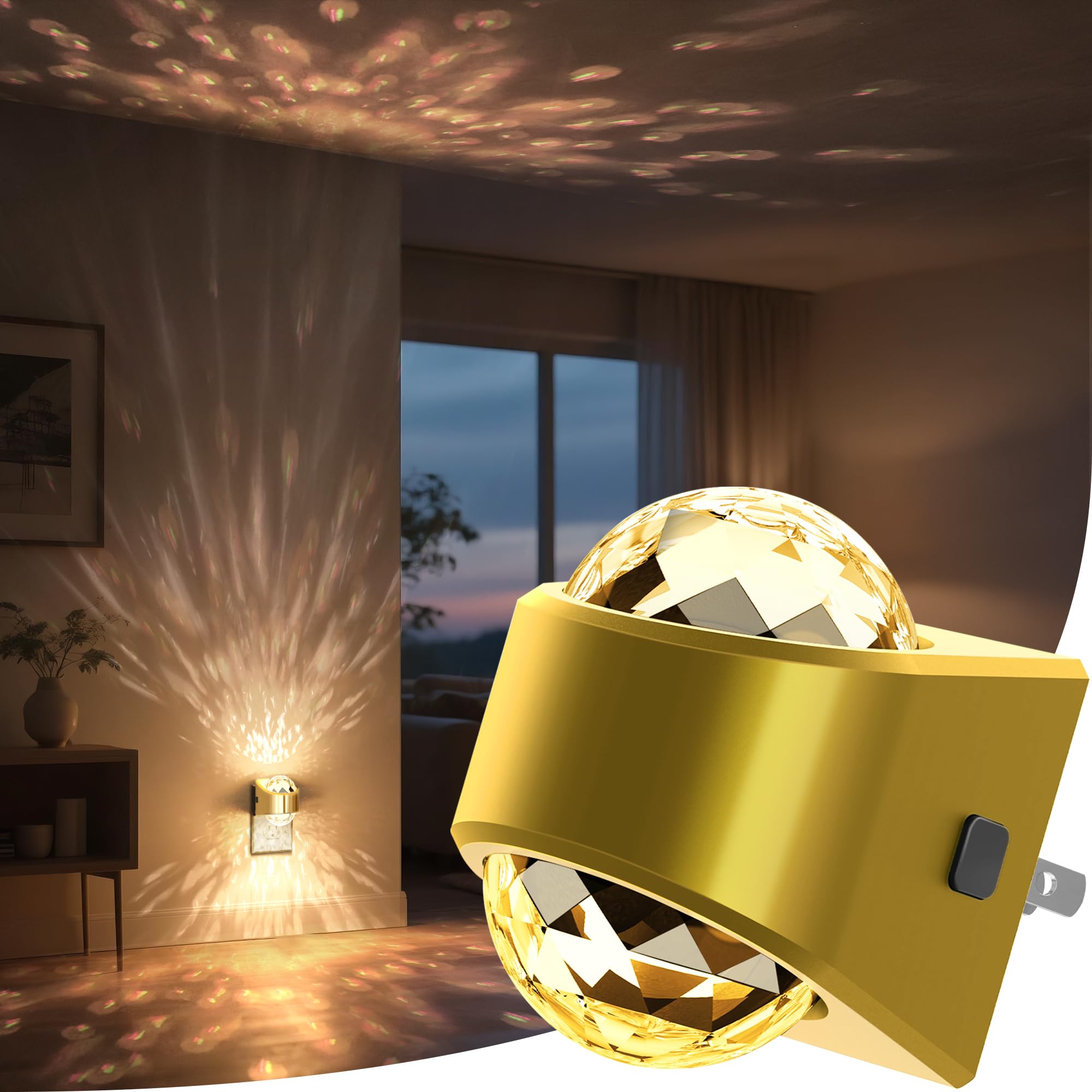 Briignite star-projector night light shows ceiling stars for kids' rooms