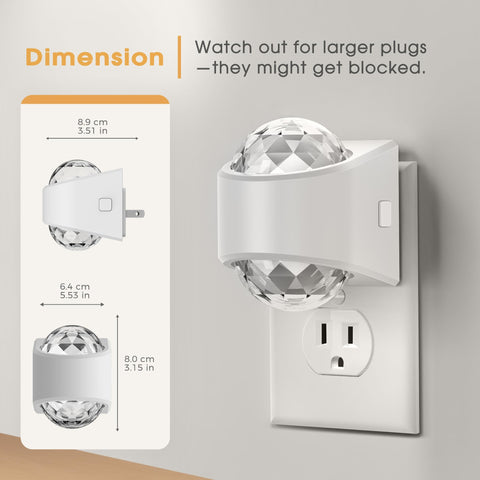 Briignite up-down projection night light enhances room illumination