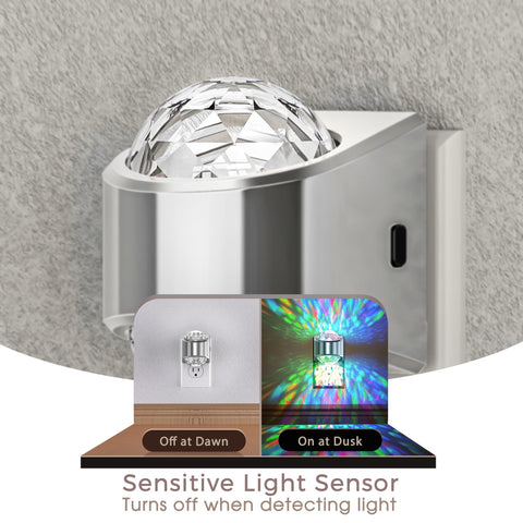 Briignite up down projection night light casts light in both directions for wider illumination