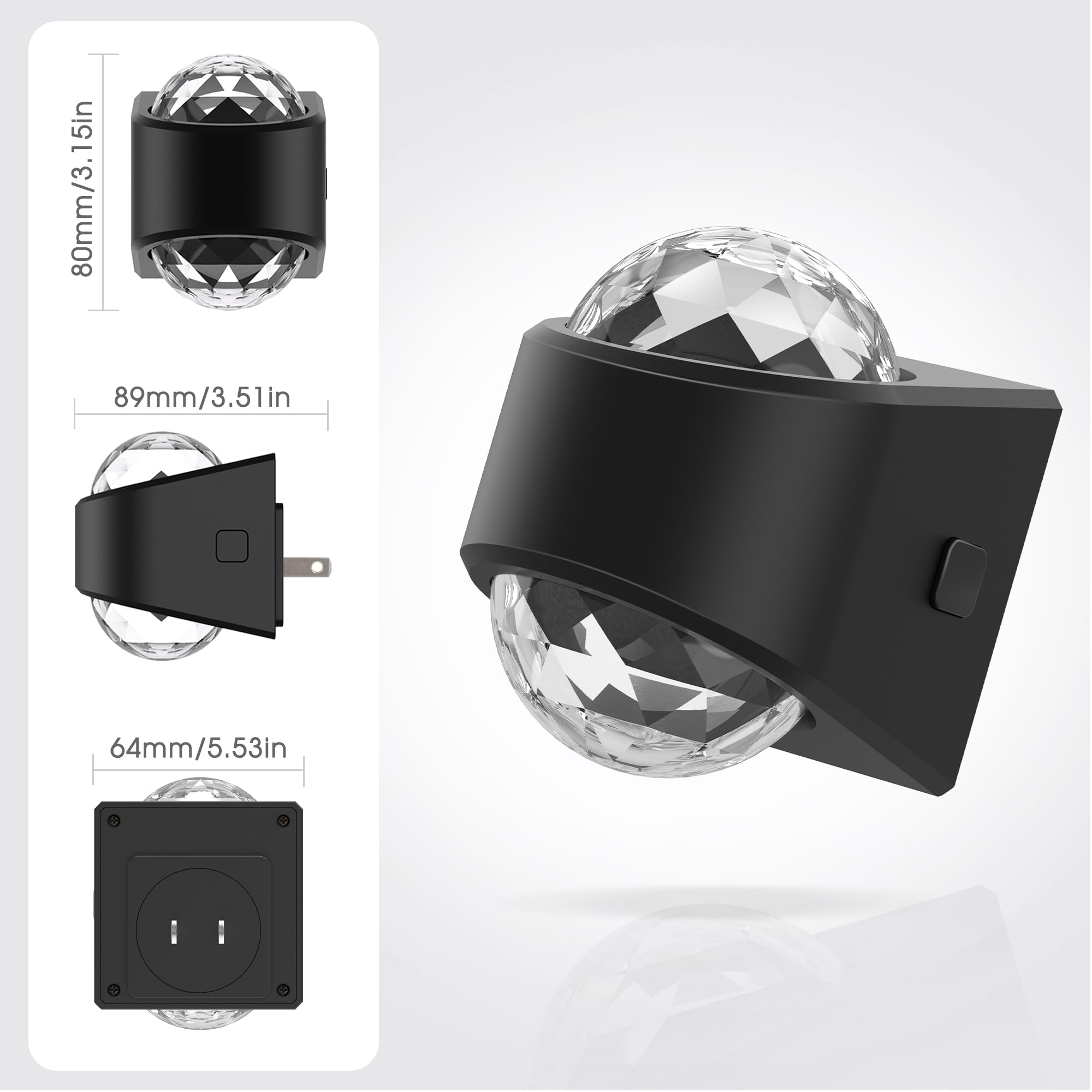 Briignite up-and-down projection creates immersive ceiling and floor illumination.