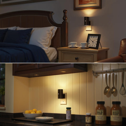 Briignite wall-plug night light shown in a living space.