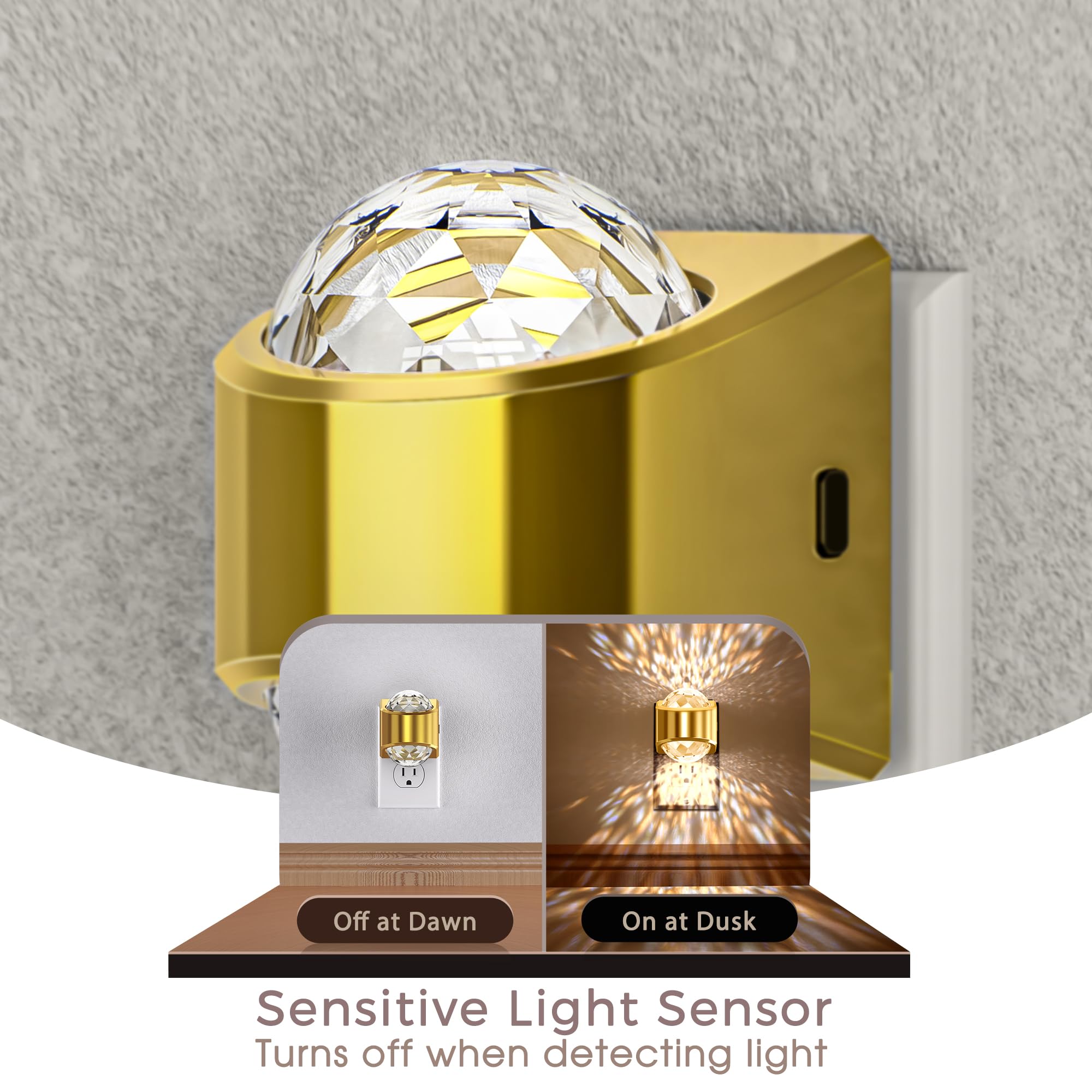 Briignite warm 3000K glow provides gentle bedtime lighting