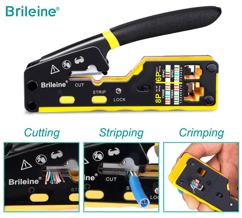 Brileine 50pcs Cat6 connectors ready for reliable network wiring