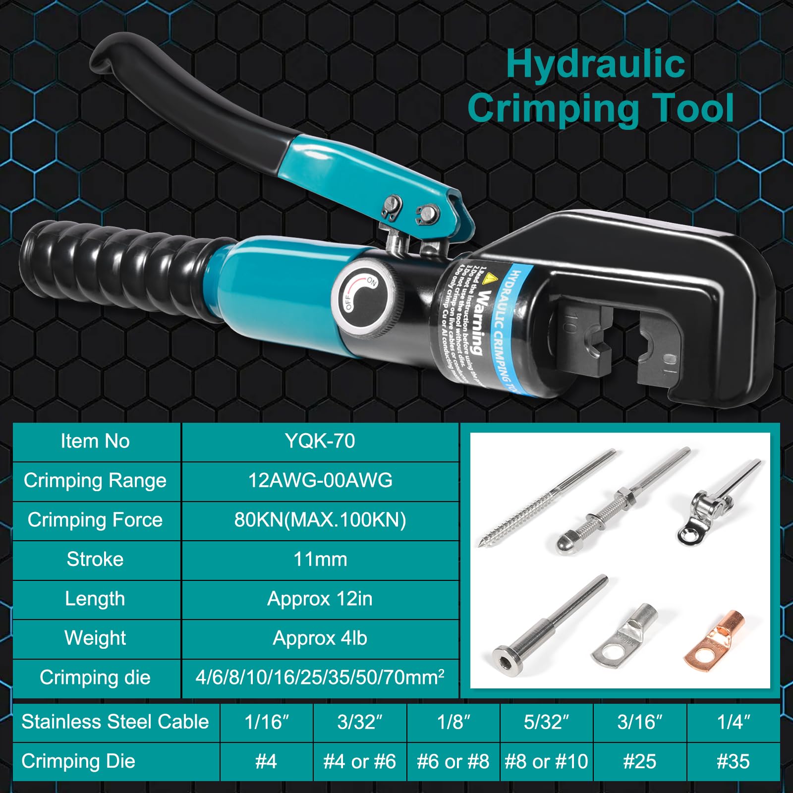 Brileine rotary hex dies enable precise crimps across copper and stainless steel