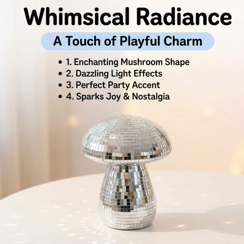Brillantreal retro glow mushroom disco ball enhances indoor celebrations and events.