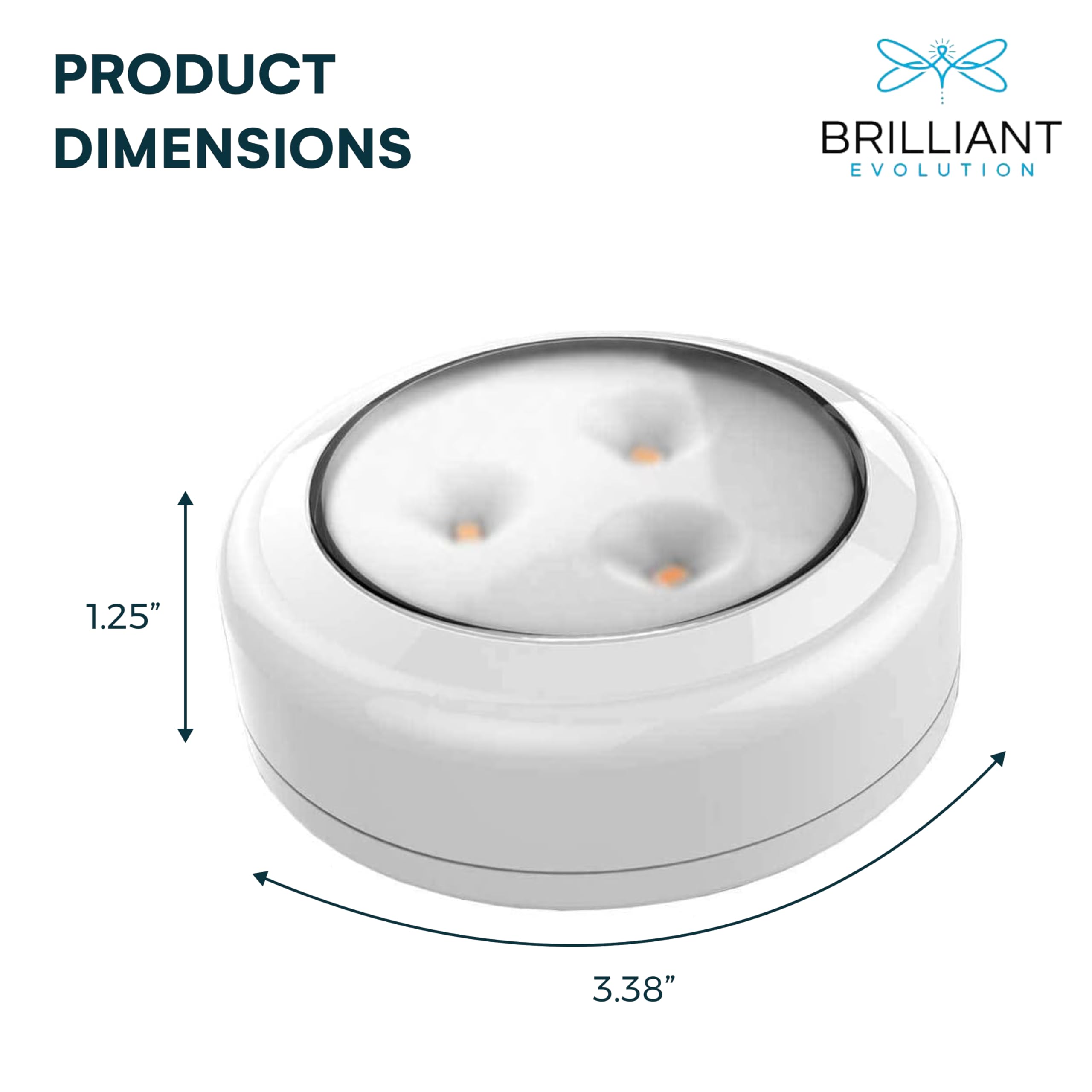 Brilliant Evolution battery-operated under-cabinet light provides cordless convenience for shelves