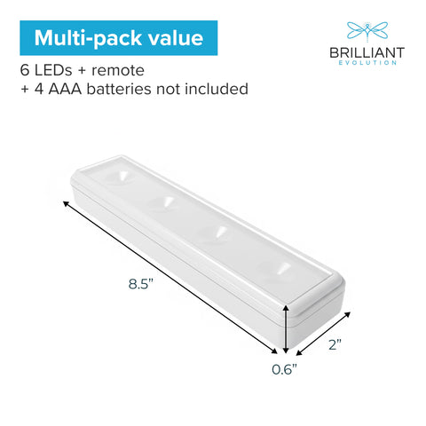 Brilliant Evolution kitchen pantry lighting installs without wires for flexible placement.