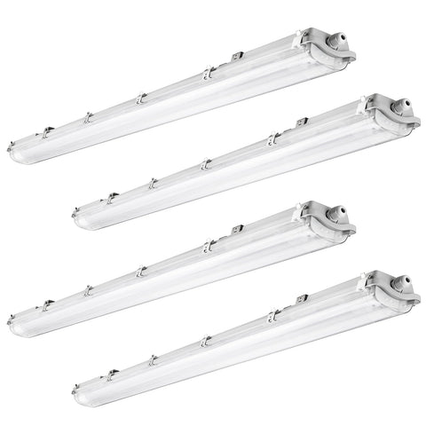 BRILLIHOOD 4ft LED vapor-tight light fixture for garages and workshops.
