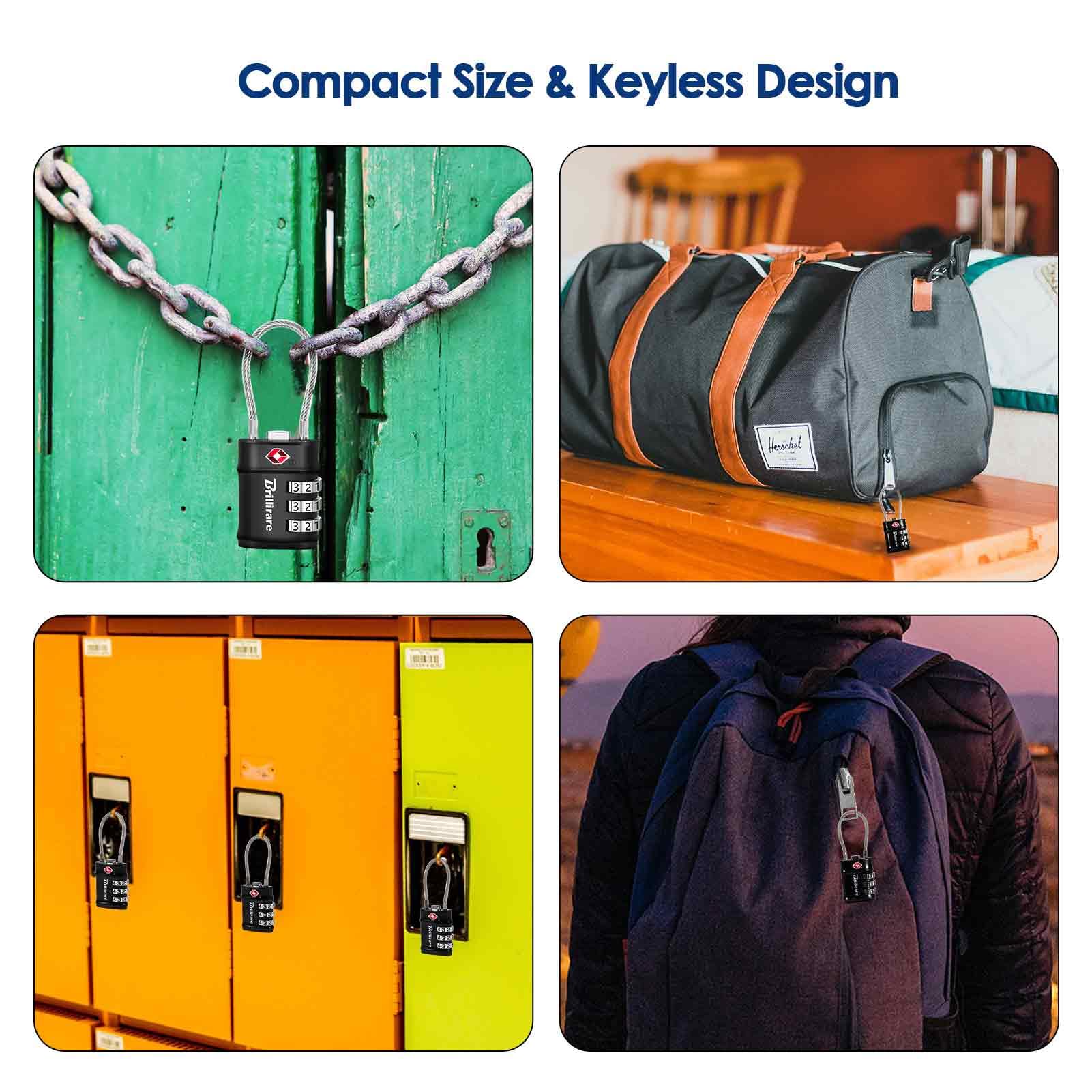 BRILLIRARE Luggage Zipper Access: fits through most standard zippers safely.