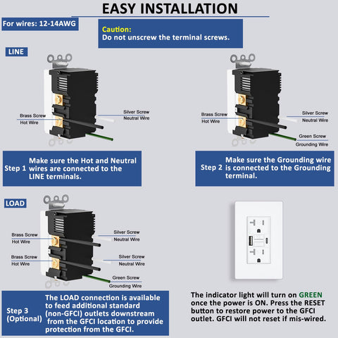 BRILLTECH 20A AC receptacles for everyday electrical devices.