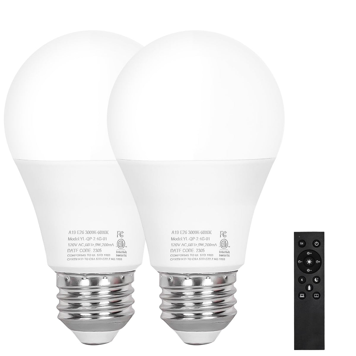 Brilvibera A19 bulbs with remote control for easy lighting adjustments