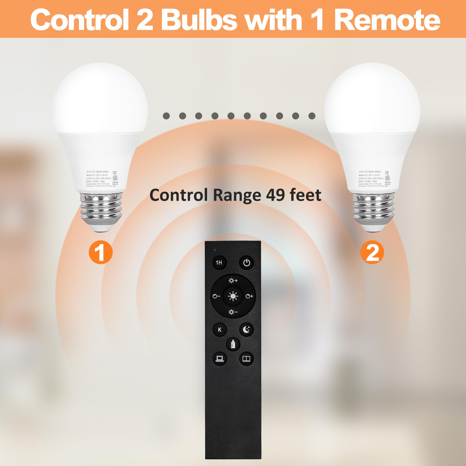 Brilvibera A19 bulbs stepless dimming for precise brightness control