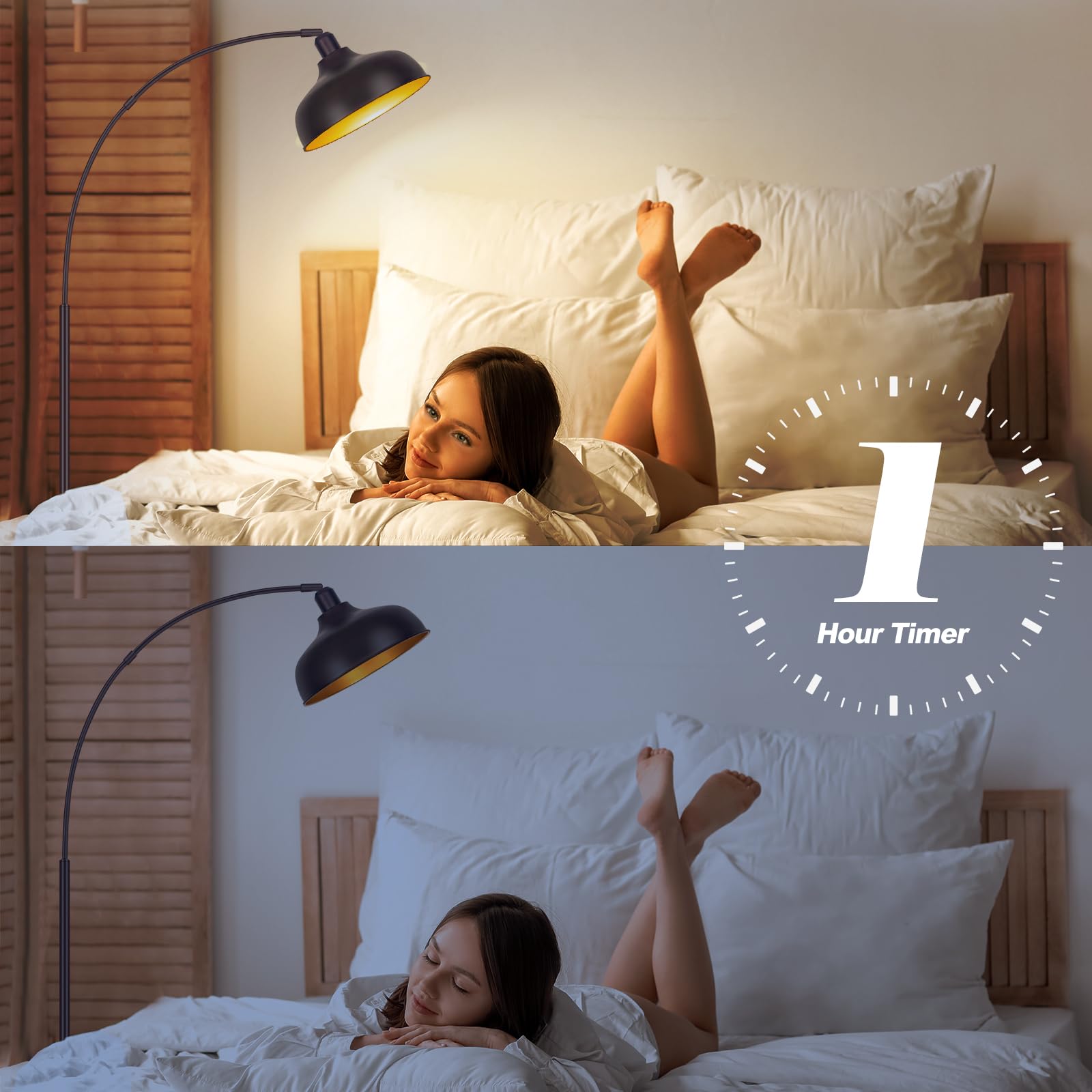 Brilvibera Arc Floor Lamp 360 rotation supports precise illumination angles.