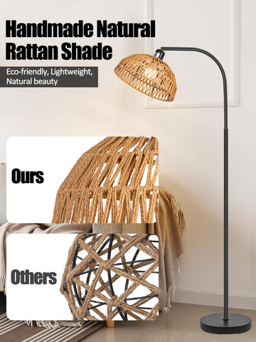 Brilvibera arc floor lamp head tilts for versatile illumination