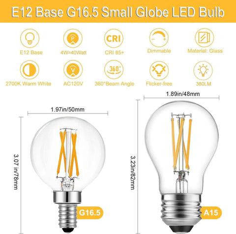 BRIMAX 4W LED E12 bulb demonstrates energy efficient replacement