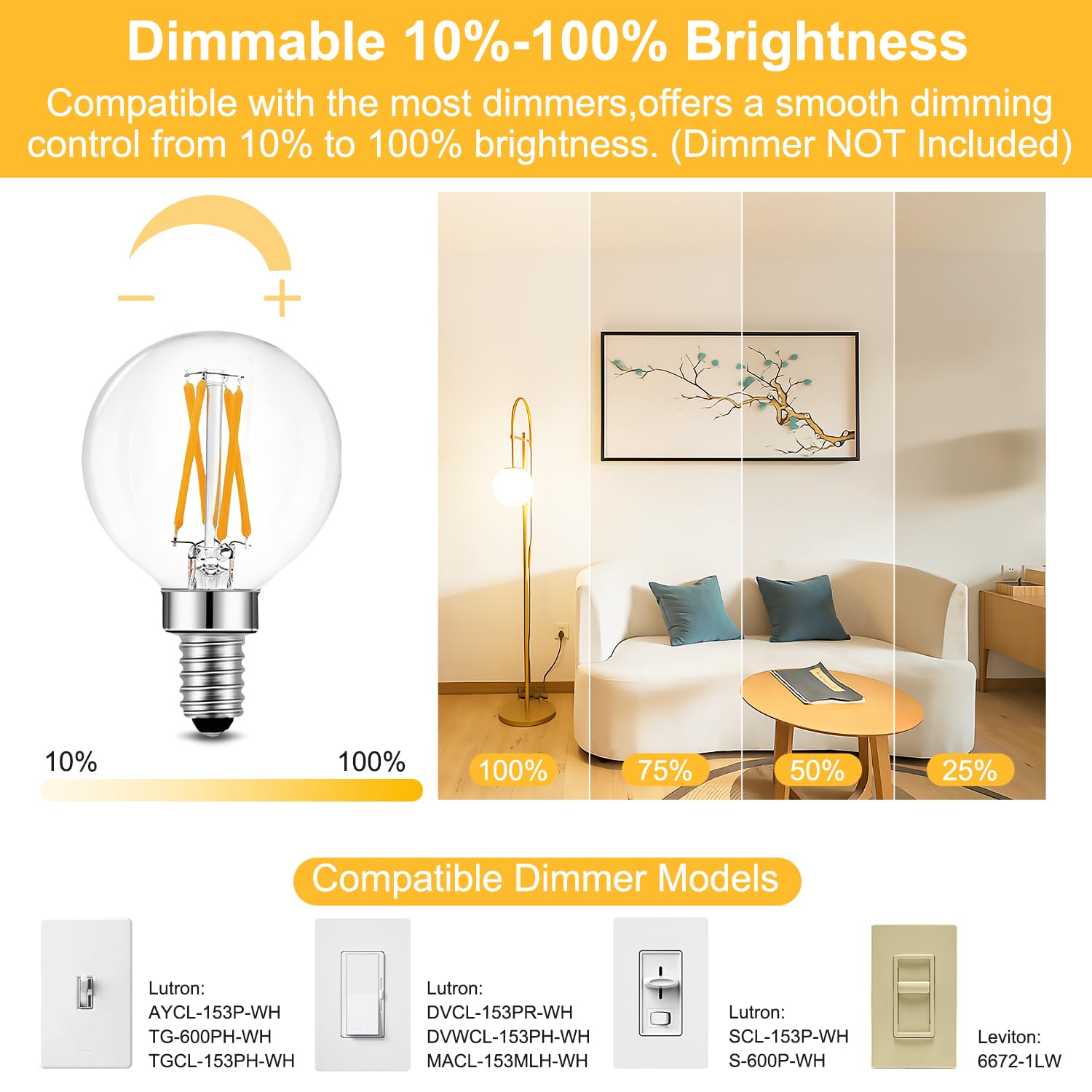 BRIMAX flicker-free bulb image suited for video and daily use