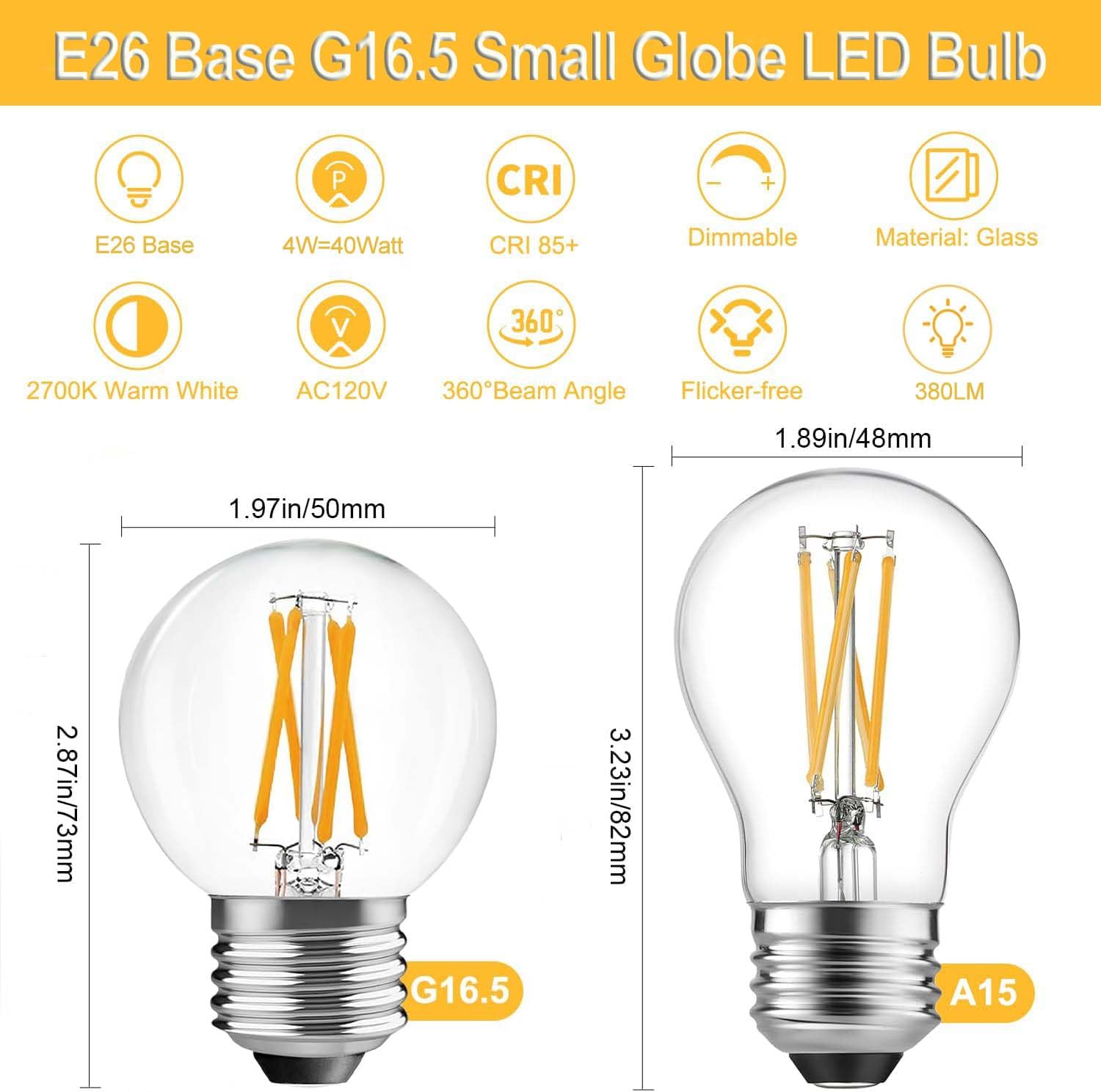 BRIMAX bulbs close-up glass shows clear transmittance for vibrant, natural-looking light.