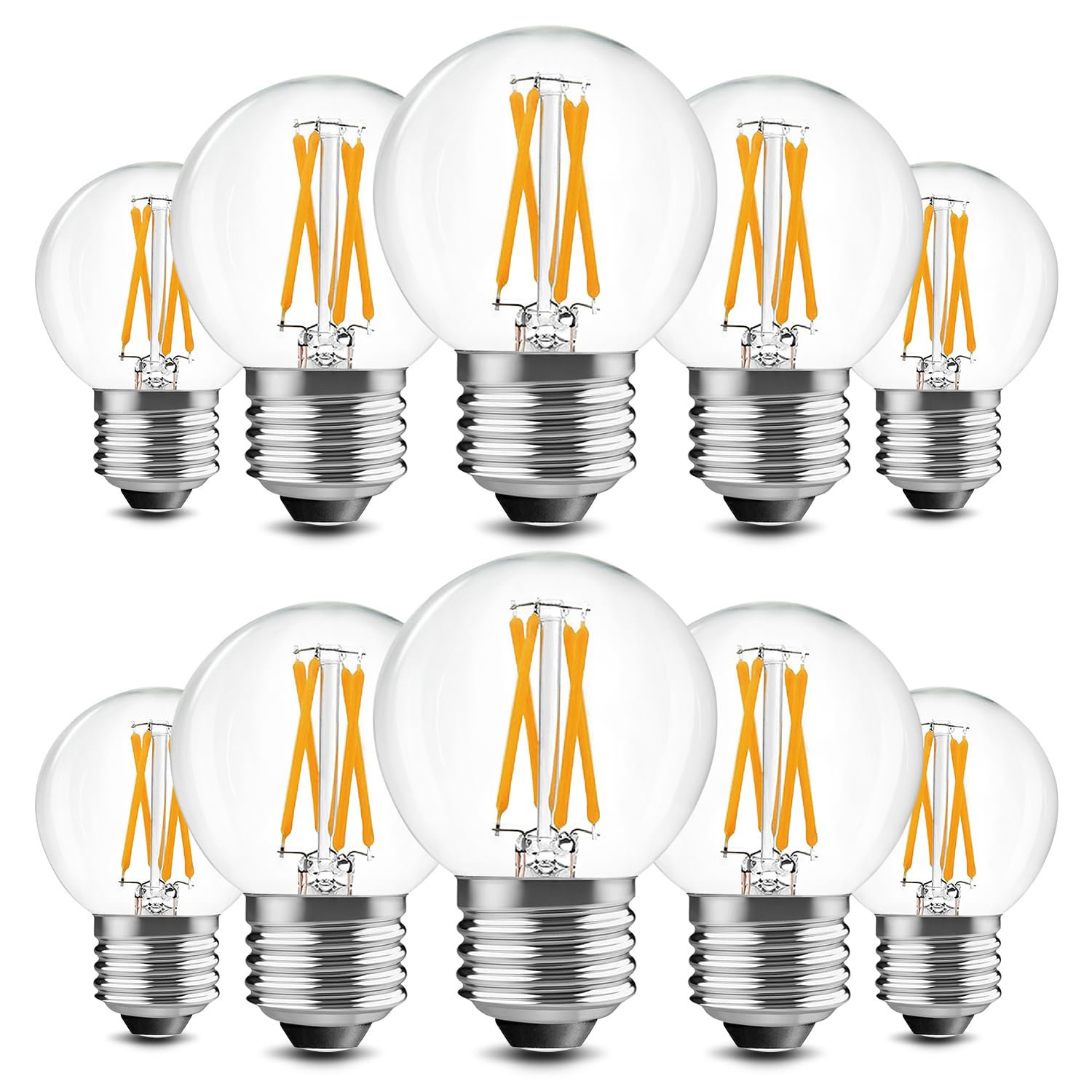 BRIMAX bulbs pack front view highlights a 10-pack ideal for bulk replacement and energy savings.