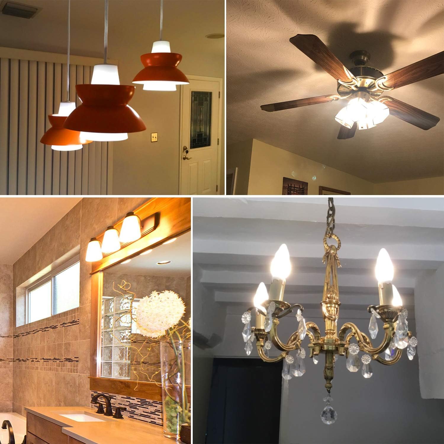 BRIMAX F15 dimmable post light for ceiling fans.