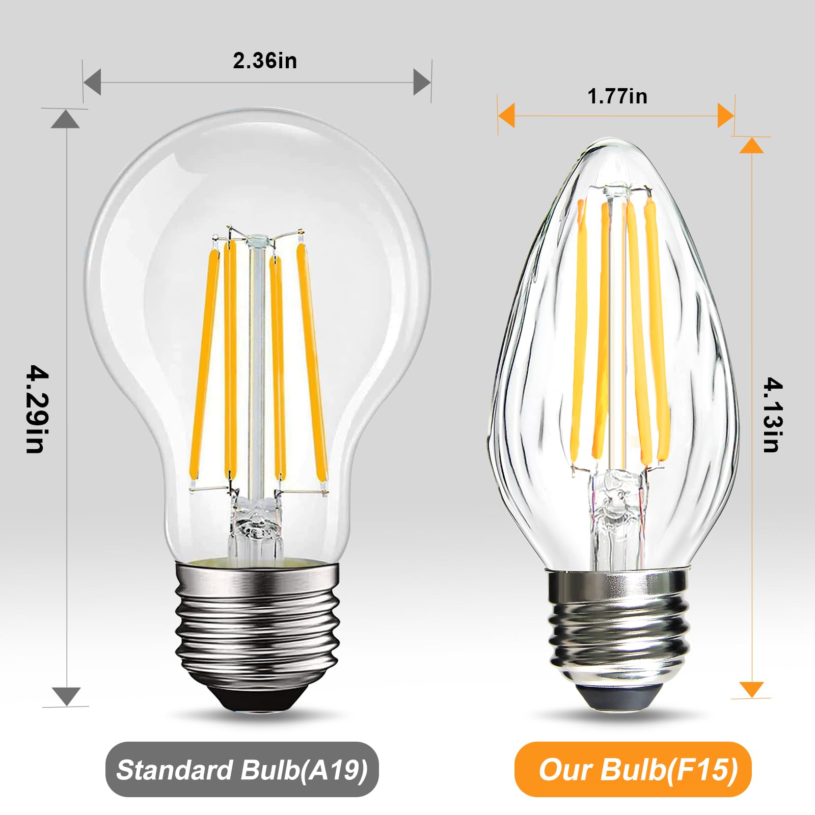 BRIMAX F15 warm 2700K filament glow for lanterns.
