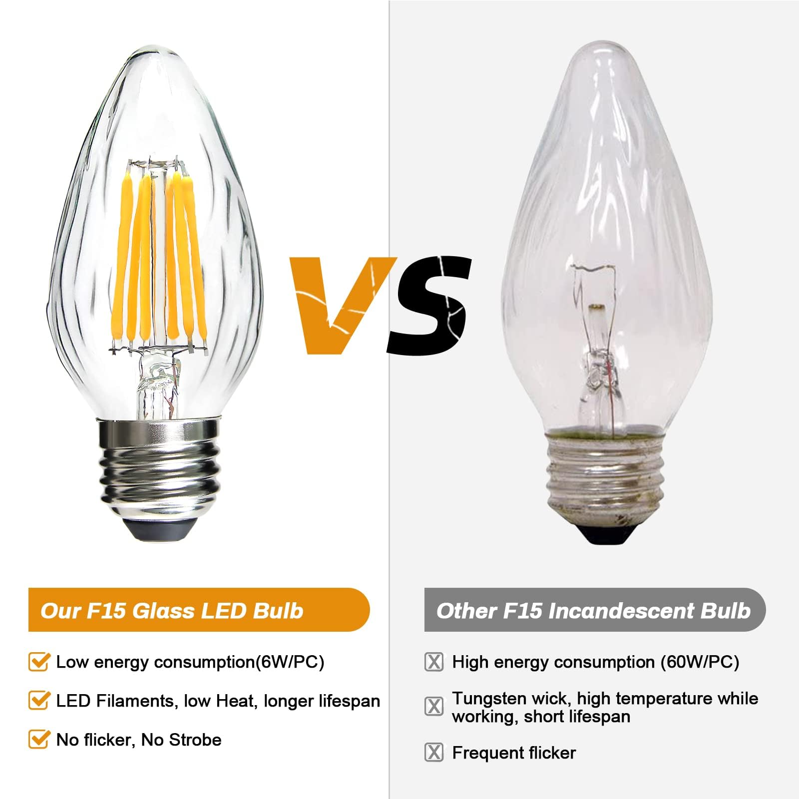 BRIMAX F15 warm white outdoor lantern bulb for porches