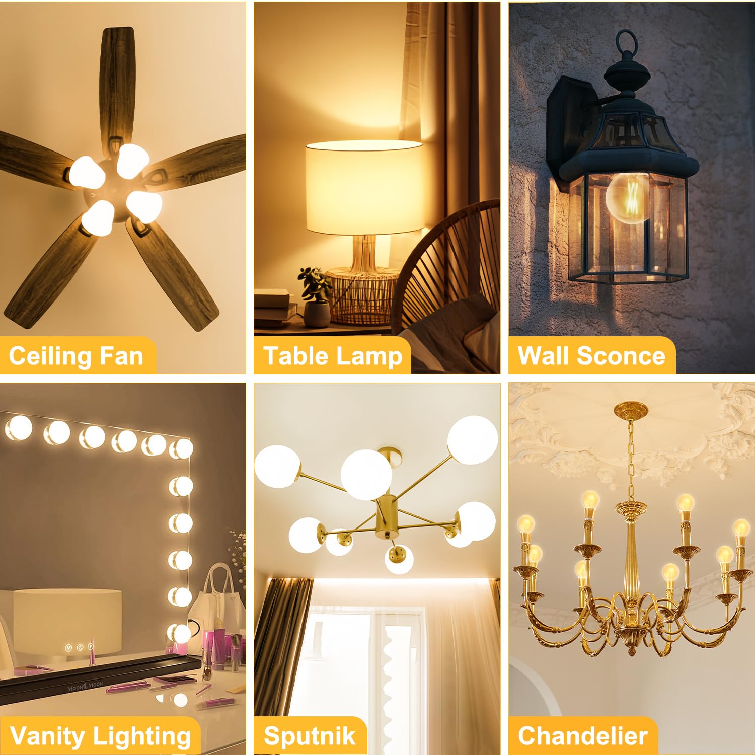 BRIMAX ceiling fan mood lighting for living room.