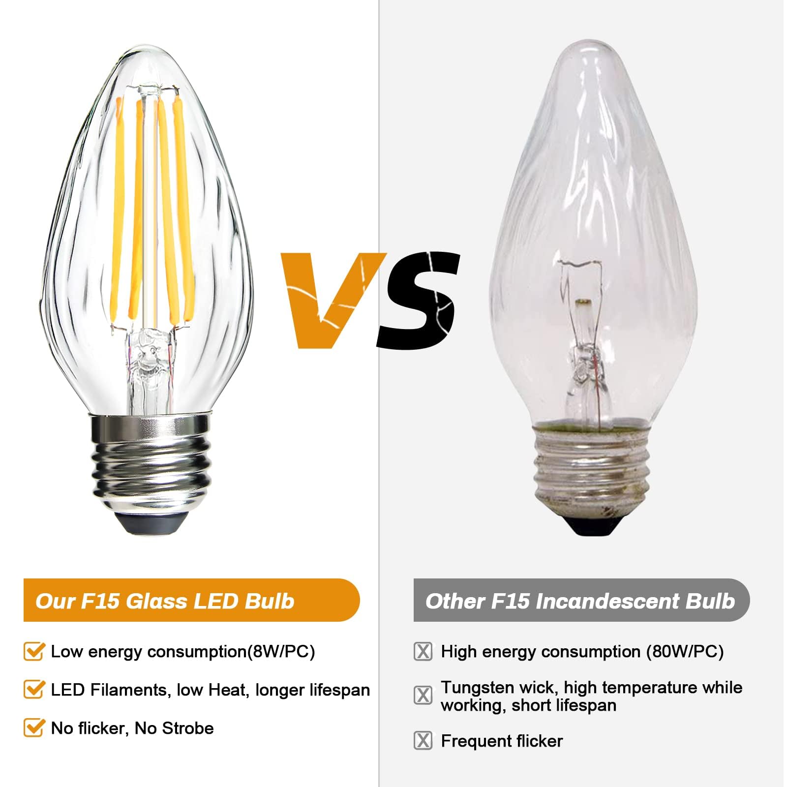 BRIMAX outdoor bulb suited for lanterns and wall fixtures.