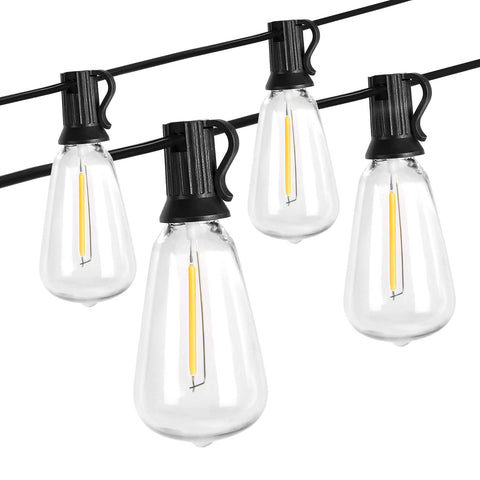 BRIMAX outdoor string lights with 10 bulbs brighten patios with warm, inviting glow.