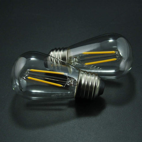 BRIMAX clear plastic Edison-style bulb for weatherproof outdoor use.
