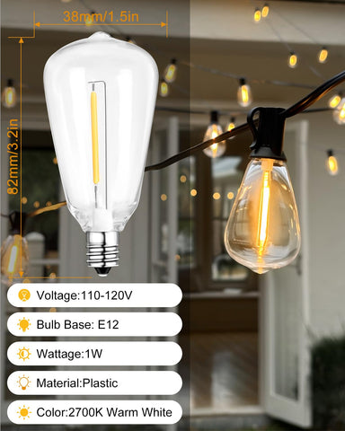 BRIMAX waterproof patio lights withstand rain and damp evenings.