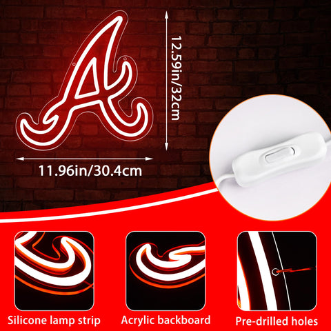 Brineon baseball neon sign acrylic board construction stays cool and safe to touch