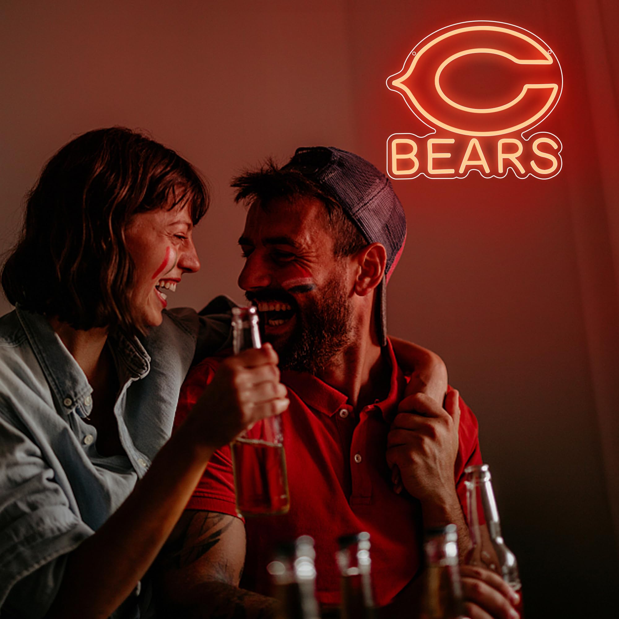 Brineon neon gift for football fans on birthdays or holidays.