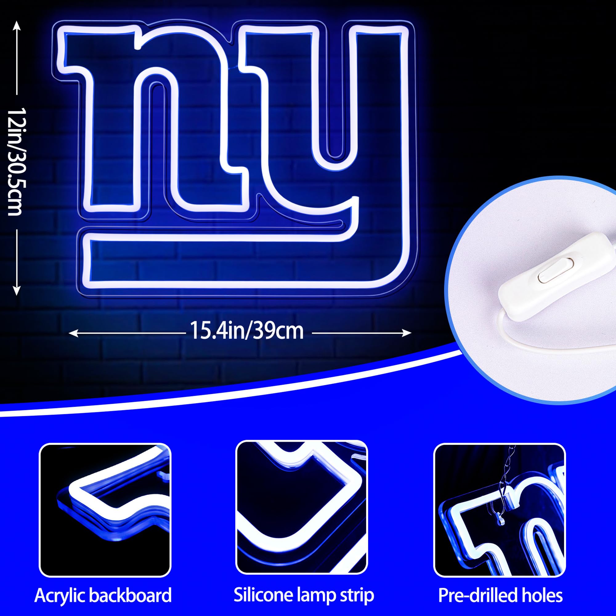 Brineon neon sign easy install for fast wall setup