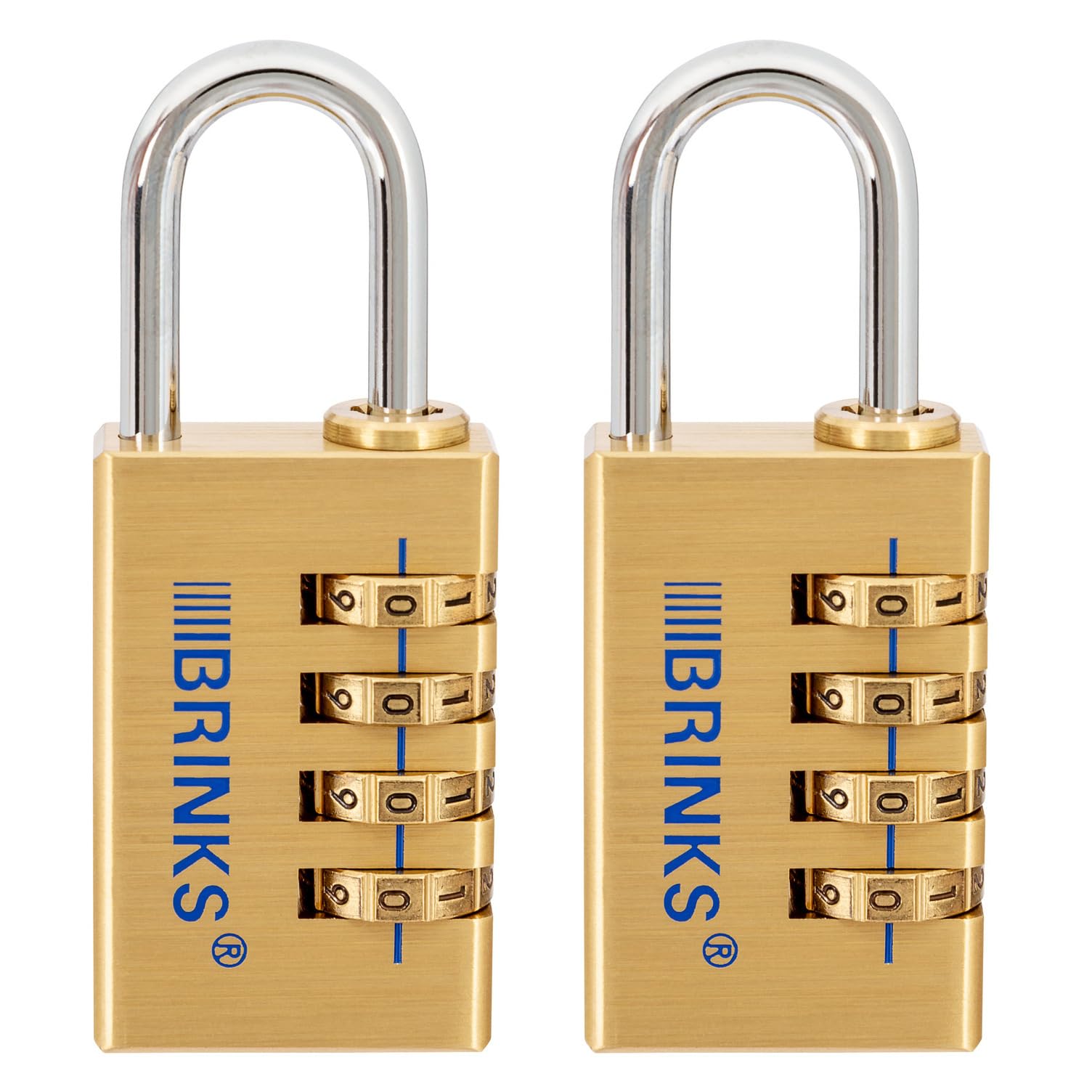 BRINKS 30mm solid brass padlock front view for reliable security
